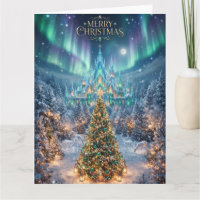 Árvore de Natal Majestosa e Desenho de Castelo de