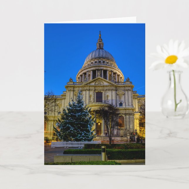 Cartão Árvore de Natal na Rua Paul, Londres, Reino Unido (Planta pequena)