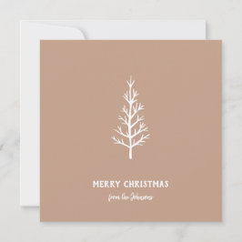 Cartão Árvore de Natal Personalizada com Nome da Família