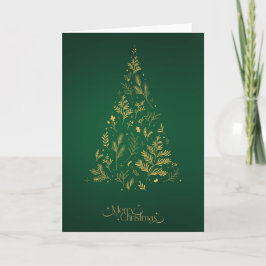 Cartão Árvore de Natal Simples e Moderna Elegante