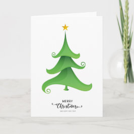 Cartão Árvore de Natal Simples e Moderna Elegante