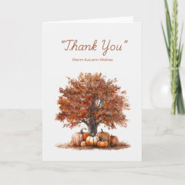 Cartão Árvore de outono de Watercolor com Bompkins