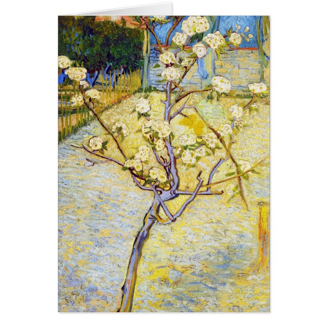 Cartão Árvore de pera em belas artes de Vincent van Gogh (Frente)