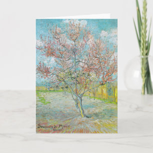 Cartão Árvore de Pêssego Flor Vincent Van Gogh