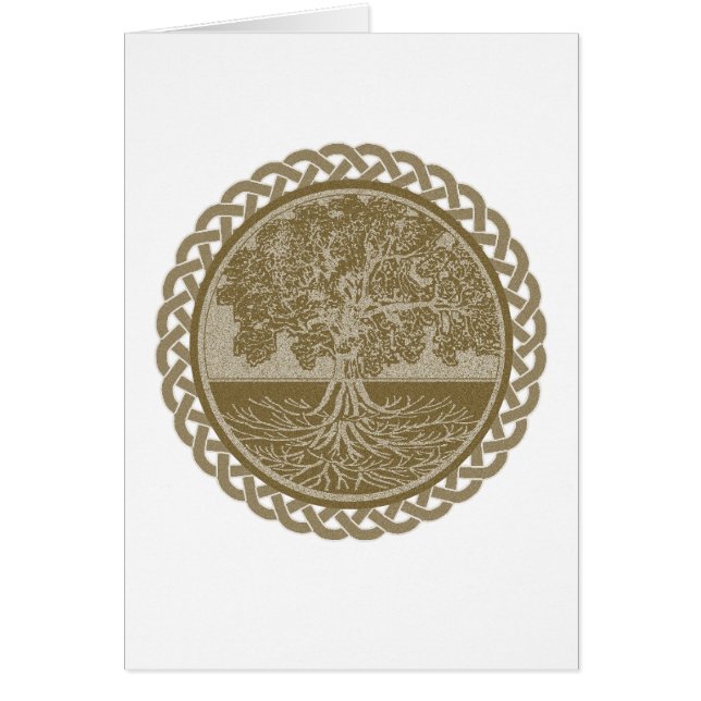 Cartão Árvore de vida em Brown (Frente)