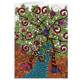 Cartão Árvore de vida na cor