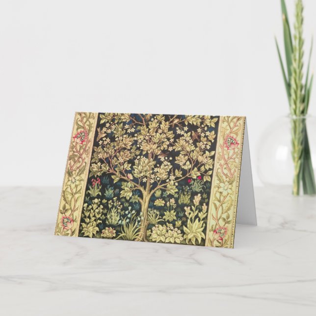 Cartão Árvore de William Morris do Pre-Raphaelite do (Frente)