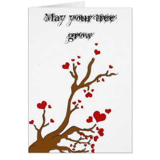 Cartão árvore do coração