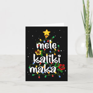 Cartão Árvore do Natal do Havaí Papais noeis Mele Kalikim
