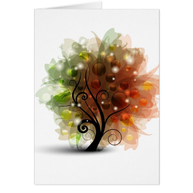 Cartão Árvore do outono (Frente)