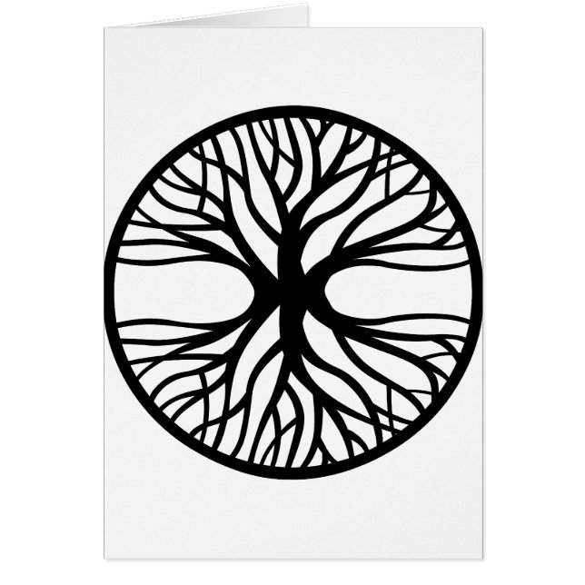 Cartão Árvore do tatuagem da vida (Frente)