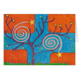 Cartão Árvore espiral