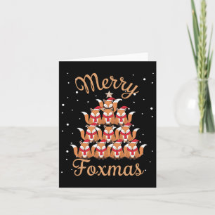 Cartão Árvore Fox Xmas Raposa Árvore Árvore de Natal