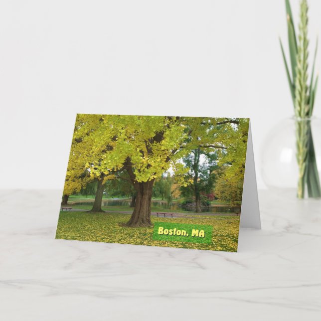 Cartão Árvore Gingko Amarela (Frente)