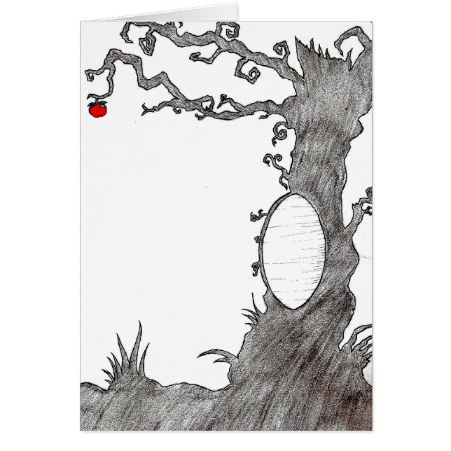 Cartão Árvore Mágica da Branca de Neve (Frente)