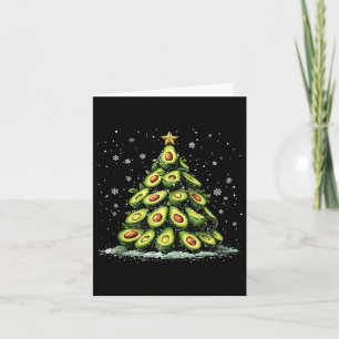 Cartão Árvore Natal Avocado Xmas Vegetal Para Mulheres Ma