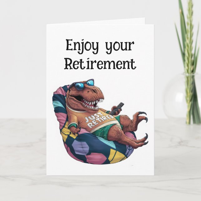 Cartão Árvore sentado na cadeira de saco de feijão com co (Frente)