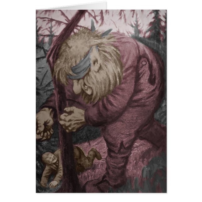 Cartão Árvore troll para Baixo (Frente)