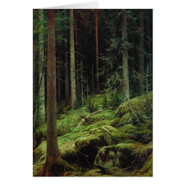 Cartão Arvoredos de Ivan Shishkin- (Frente)