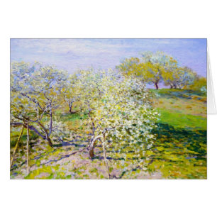Cartão Árvores de Apple na flor, Claude Monet 1873