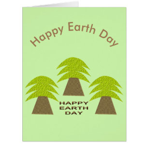 Cartão Árvores do Dia da Terra Personalizadas