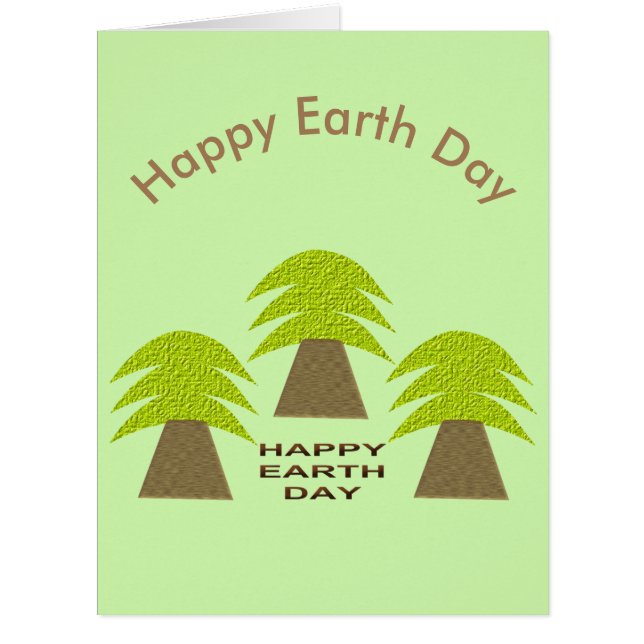 Cartão Árvores do Dia da Terra Personalizadas (Frente)