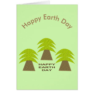 Cartão Árvores do Dia da Terra Personalizadas