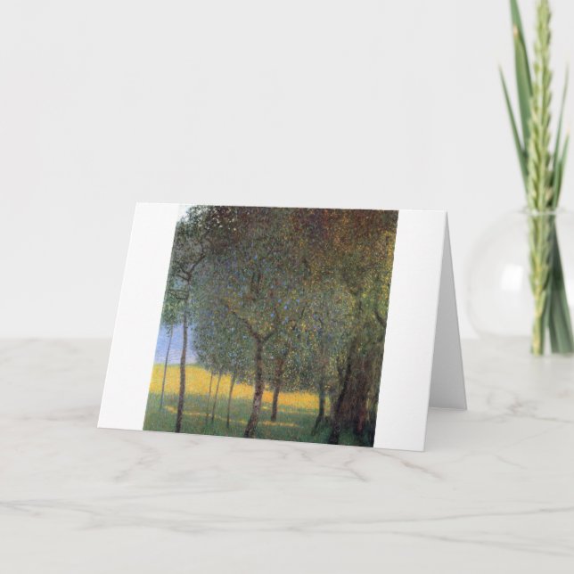 Cartão Árvores frutas, Gustav Klimt (Frente)