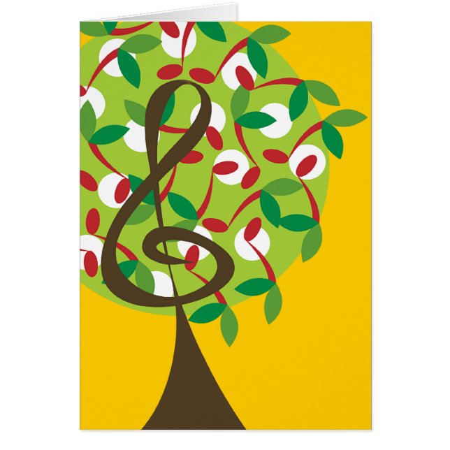 Cartão Árvores Musculares - Notas de Cereja (Frente)