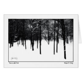 Cartão Árvores na névoa