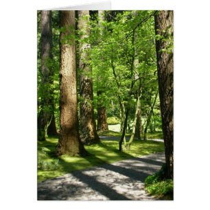 Cartão Árvores no jardim de Nitobe