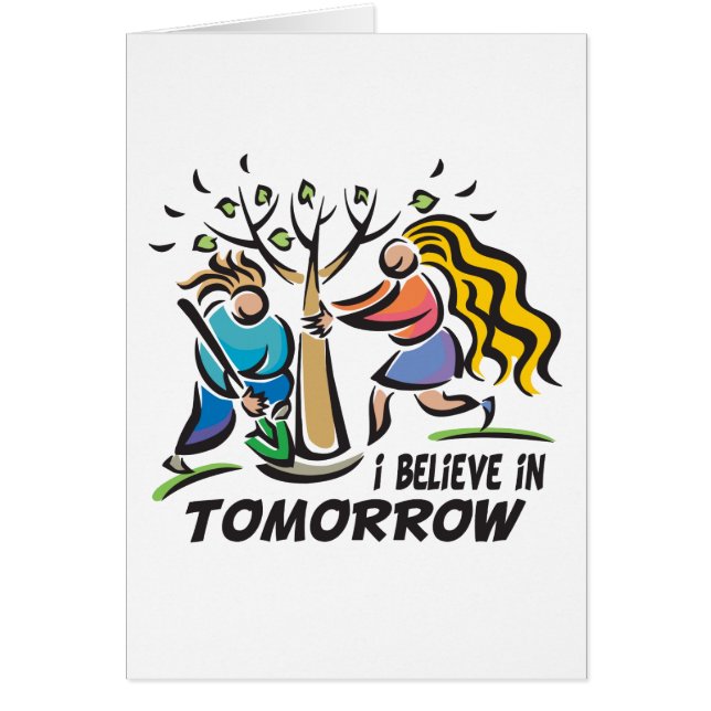 Cartão Árvores para amanhã (Frente)