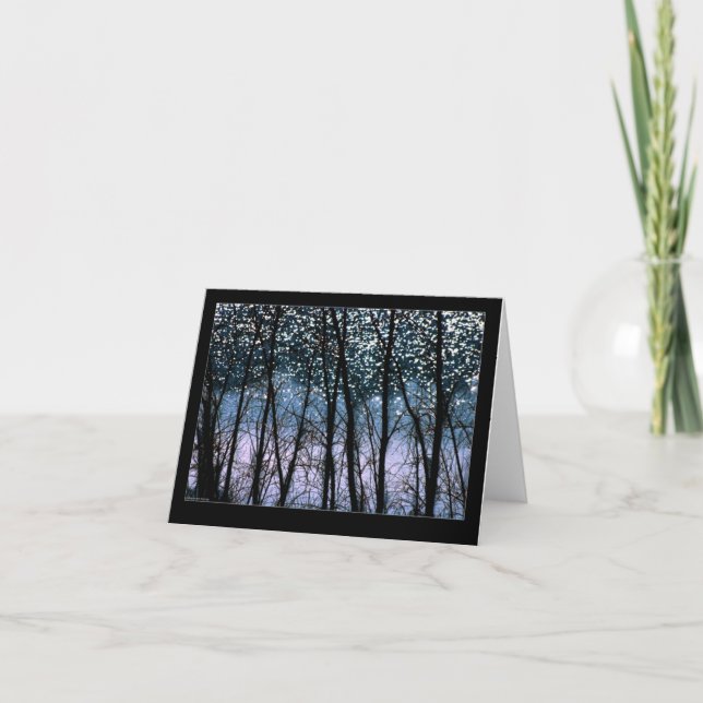 Cartão Árvores & Sparkles de Sun (Frente)