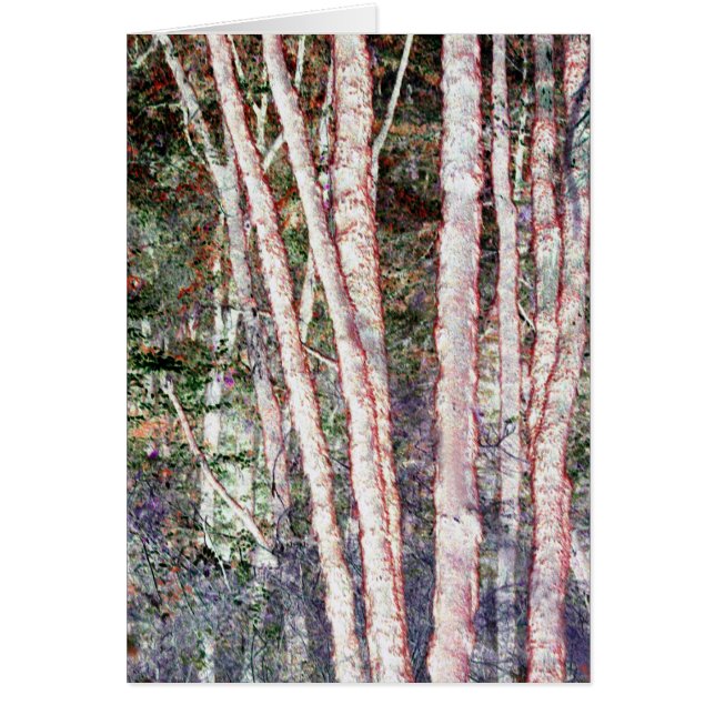 Cartão Árvores Vermelhos (Frente)