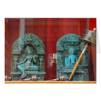 Cartão Arya Tara e senhor Buddha, Bodha, Nepal