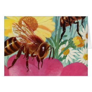 Cartão as abelhas fazem o mel