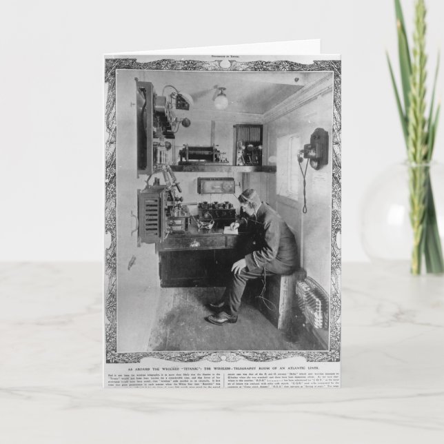 Cartão As Aboard the Wrecked "Titanic" (Frente)