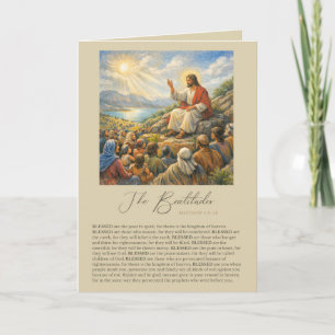Cartão As Bem-Aventuranças Mateus 5:3–12 Sermão da Montan