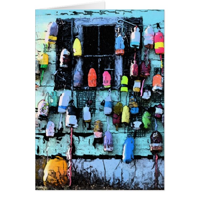 Cartão As bóias brilhantes (Frente)