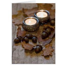 Cartão As bolotas autóctones sazonais rústicas deixam a v