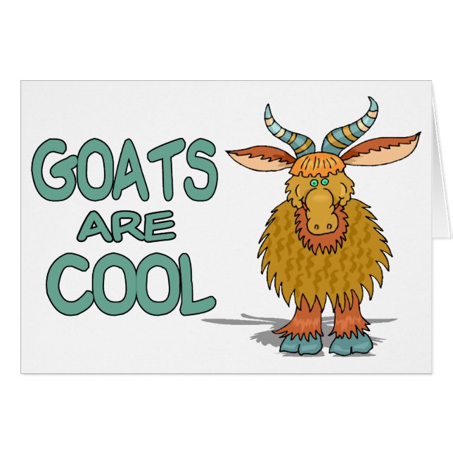 Cartão As cabras são legal (Frente Horizontal)