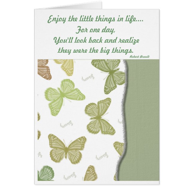 Cartão As coisas pequenas (Frente)