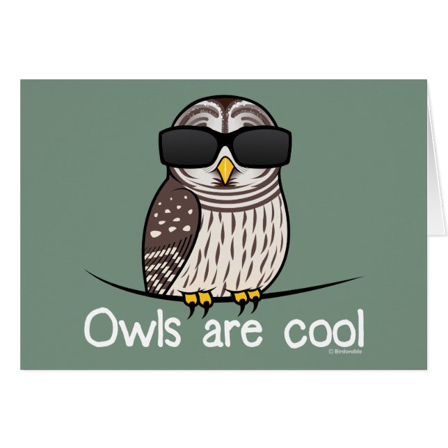 Cartão As corujas são legal (Frente Horizontal)