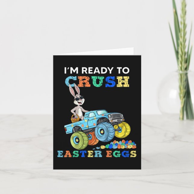 Cartão As Crianças Estão Prontas Para Esmagar O Coelho De (Frente)