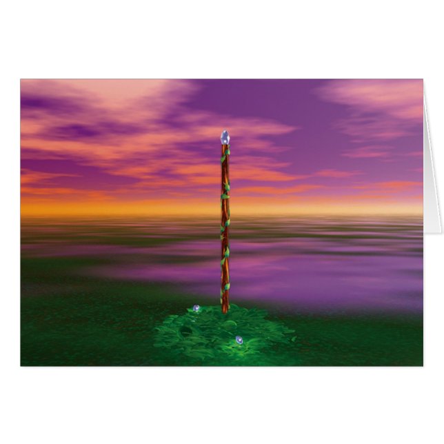 Cartão Ás das varinhas (Frente Horizontal)