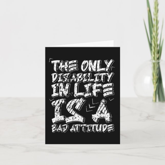 Cartão As Deficiências São Um Motivado De Cadeira De Roda (Frente)