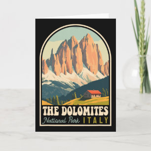 Cartão As Dolomitas Itália Esqui Hiking Ciclismo Escalada