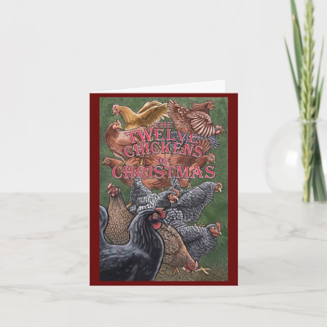 Cartão As Doze Galinhas do Natal (Frente)