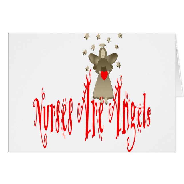 Cartão As enfermeiras são anjos (Frente Horizontal)