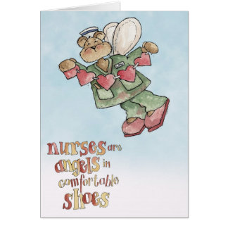 Cartão as enfermeiras   são anjos